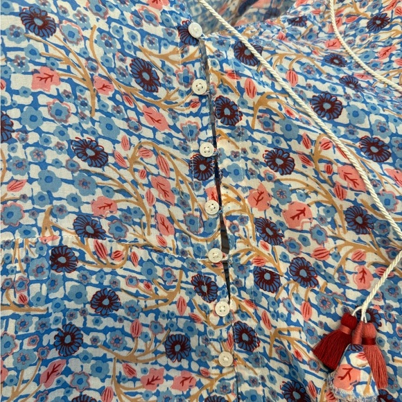 Poupette St Barth Maxi Dress Size XS Multicolor Blue Pink Sleeveless Boho - Picture 7 of 11